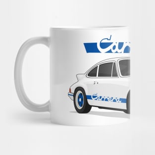 supercar 911 carrera rs turbo 1972 white blue Mug